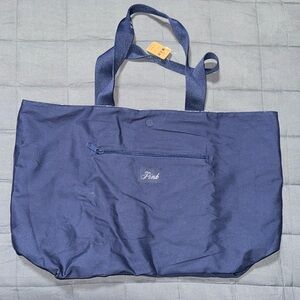 Pink reversible tote / blue floral